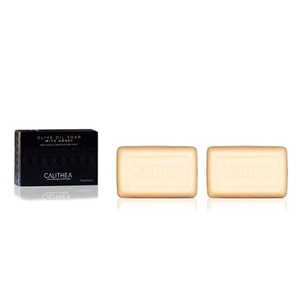 CALITHEA SKINCARE 3.5oz Olive Oil Soap with Honey: 100% Natural 2 pack